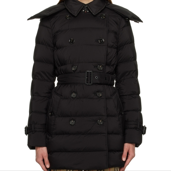 Burberry Brit Quilted Ellerdale Puffer Down Coat in Black - Picture 1 of 11
